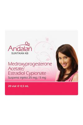 Andalan suntik KB suspensi injeksi 25 mg / 5mg